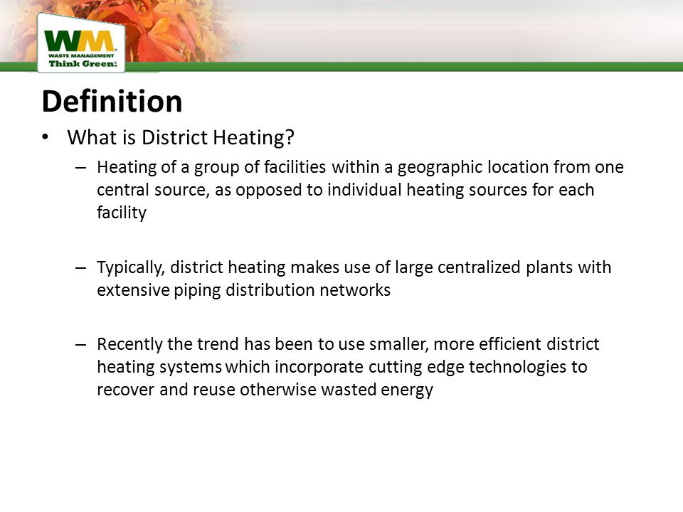 Definition What is District Heating.