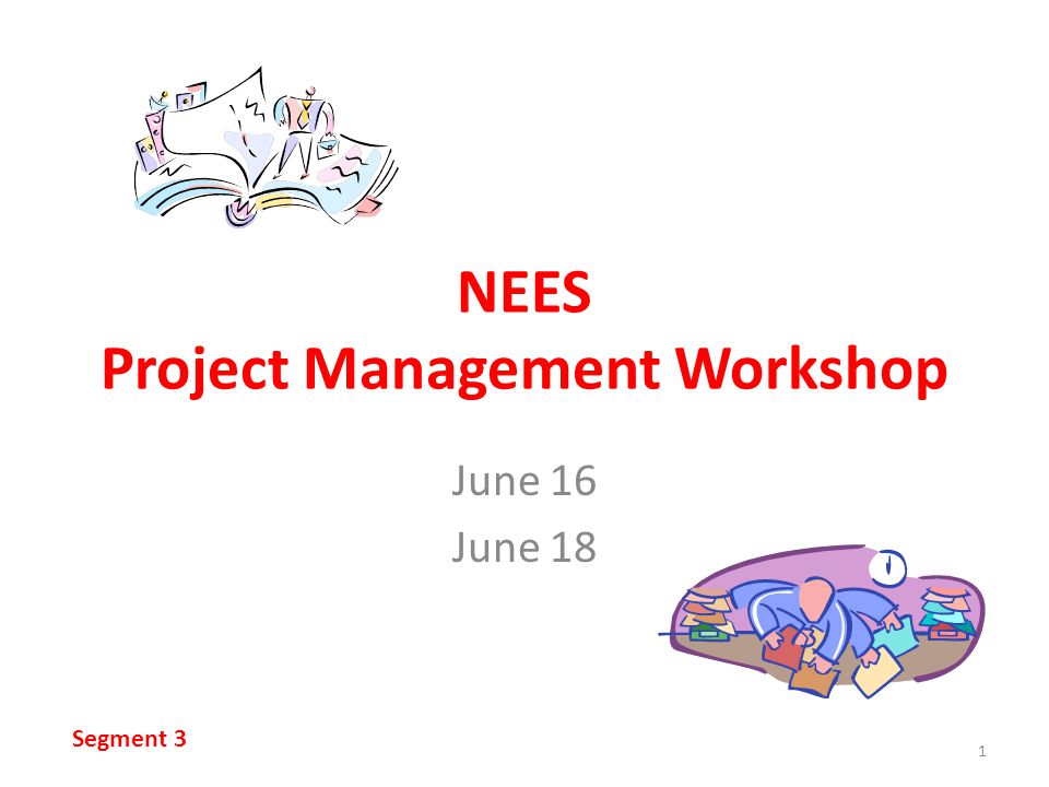 NEES Project Management Workshop June 16 June 18 1 Segment 3