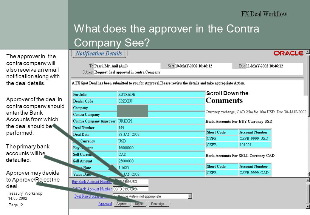 Page 12 What does the approver in the Contra Company See.