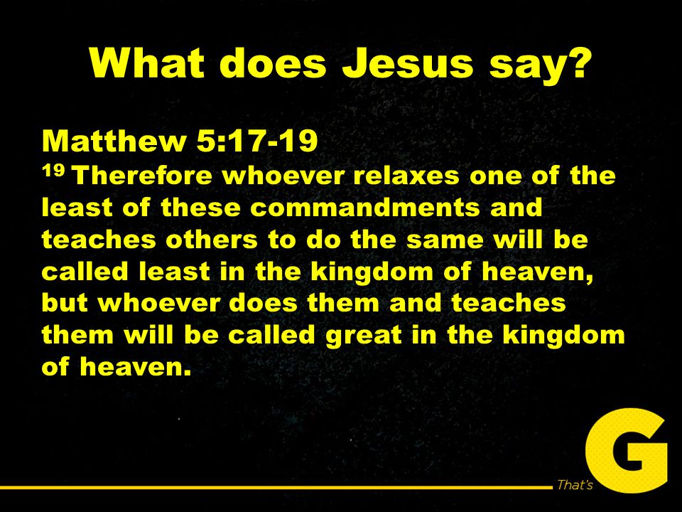 What does Jesus say.