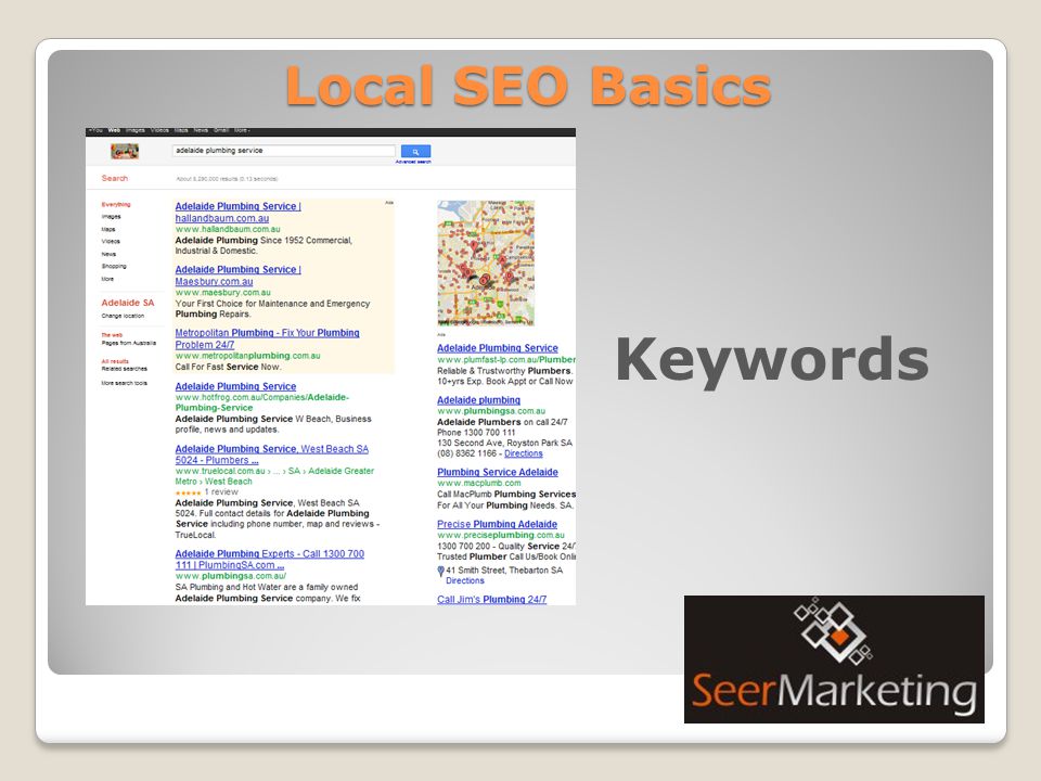 Local SEO Basics Keywords