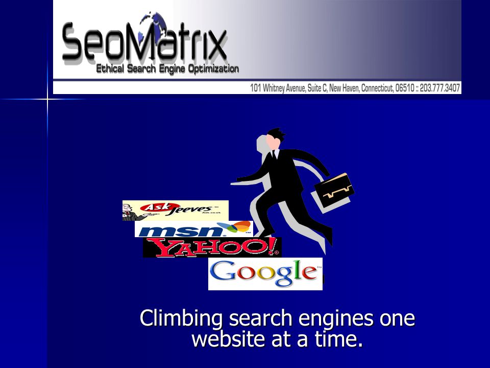 Climbing search engines one website at a time.