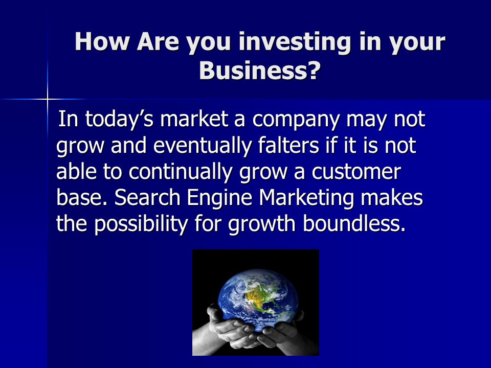 How Are you investing in your Business.