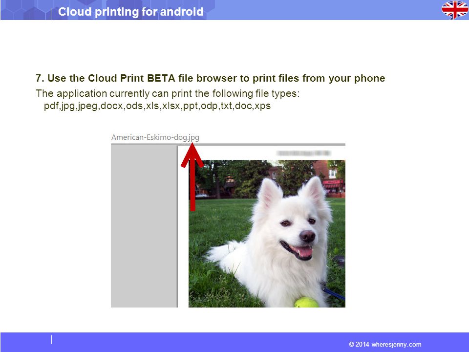 © 2014 wheresjenny.com Cloud printing for android 7.