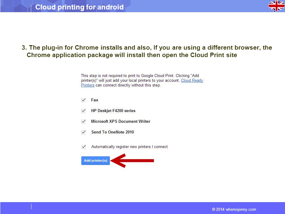 © 2014 wheresjenny.com Cloud printing for android 3.