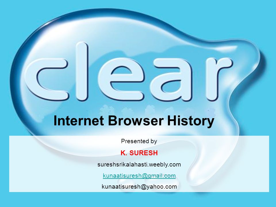 Internet Browser History Presented by K.