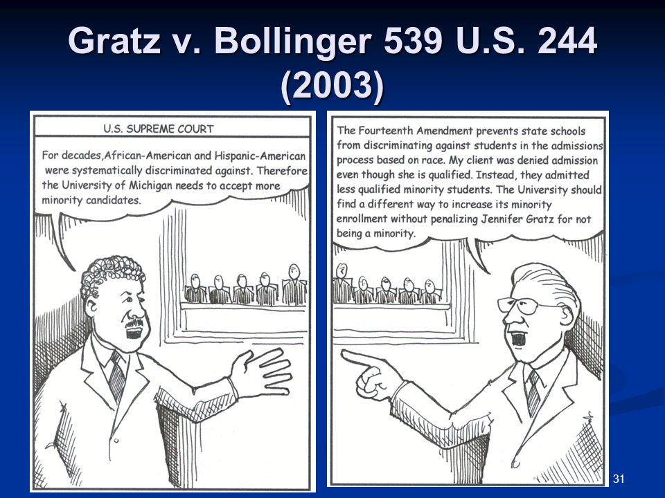 31 Gratz v. Bollinger 539 U.S. 244 (2003)