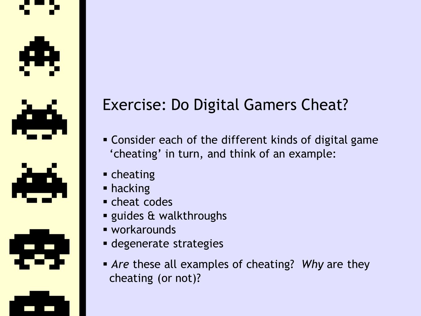 Kinds of Cheats for Science Games