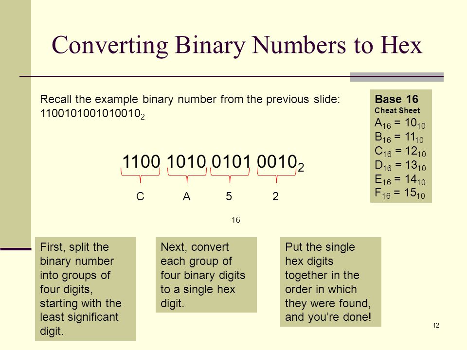 1 csce binary and