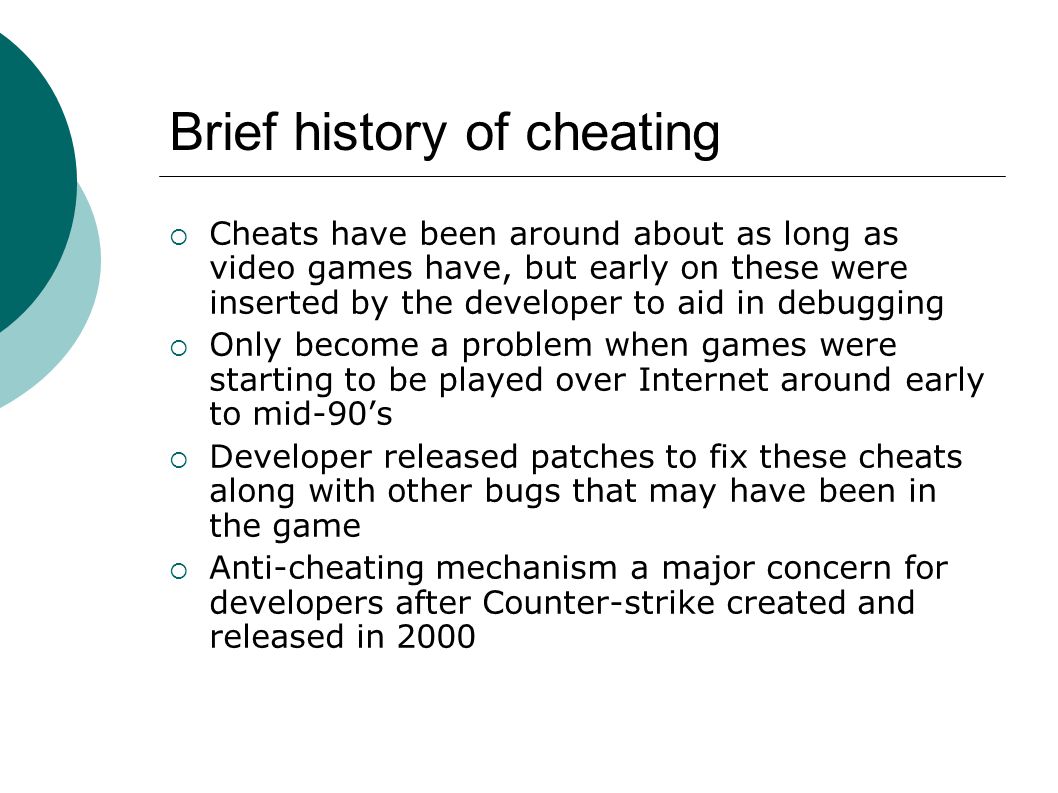 Video game cheating: A brief history