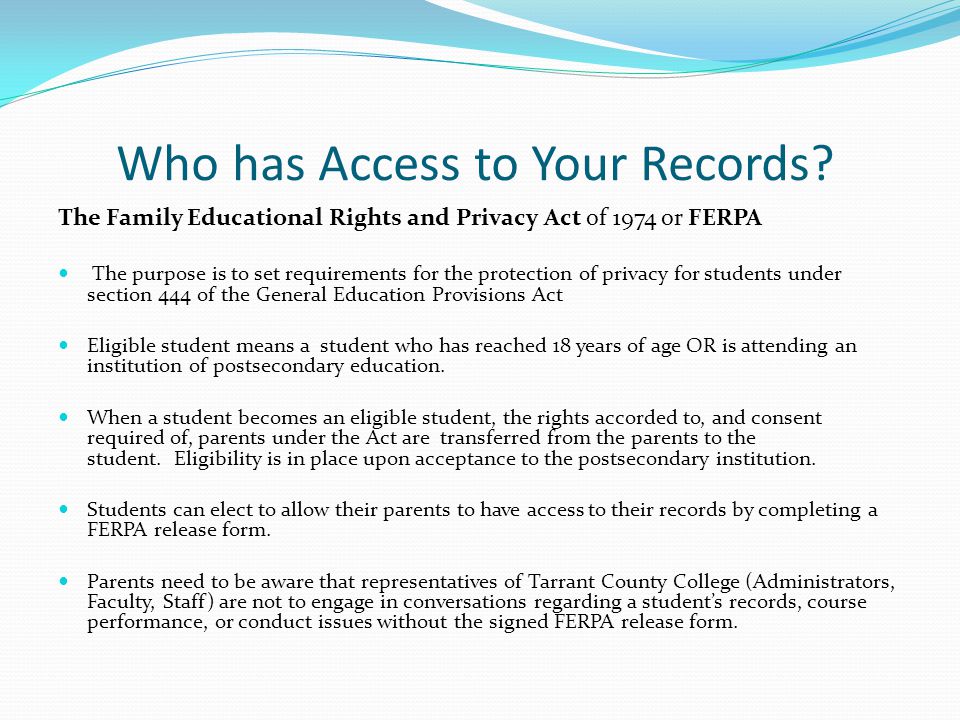 Who has Access to Your Records.