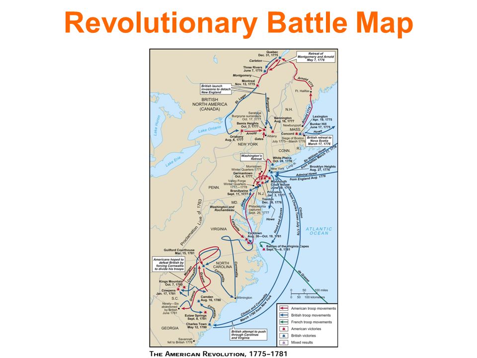 american revolutionary war map