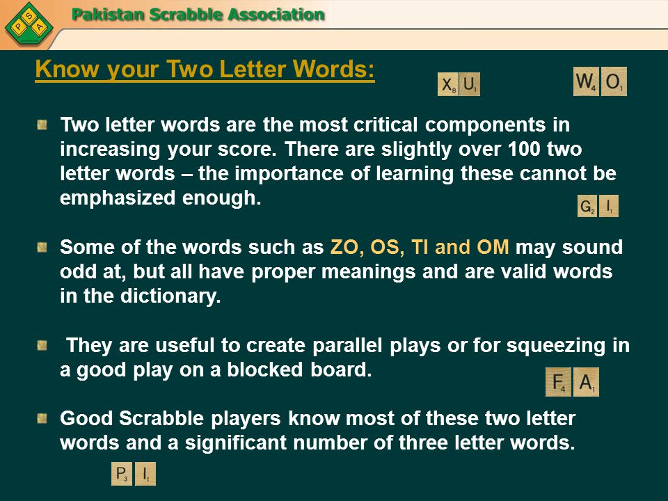 Workshop Presented by Pakistan Scrabble Association ppt Workshop Presented by Pakistan Scrabble Association ppt
