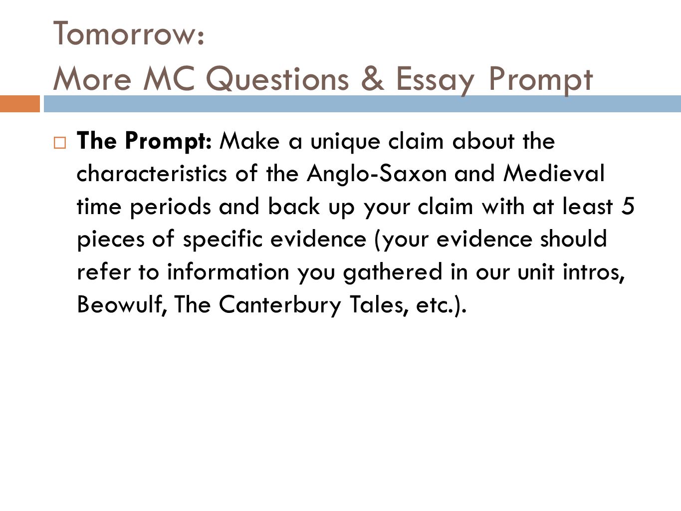 anglo saxon middle ages closure mc review essay prep canterbury tales essay