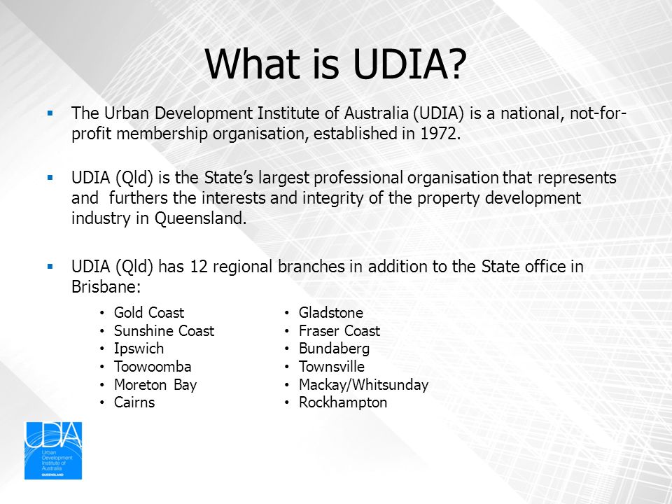 What is UDIA.