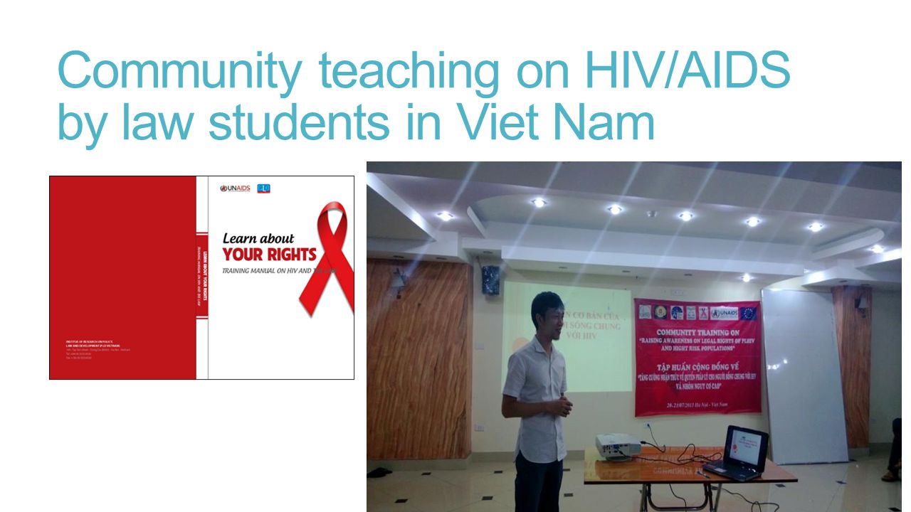 Community teaching on HIV/AIDS by law students in Viet Nam