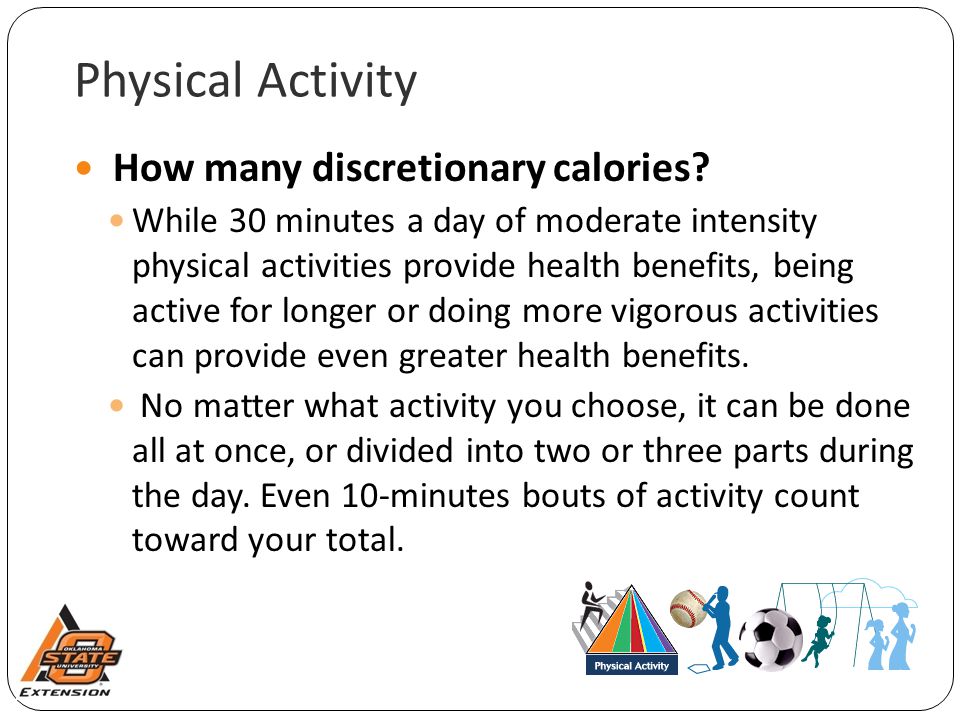 Physical Activity How many discretionary calories.