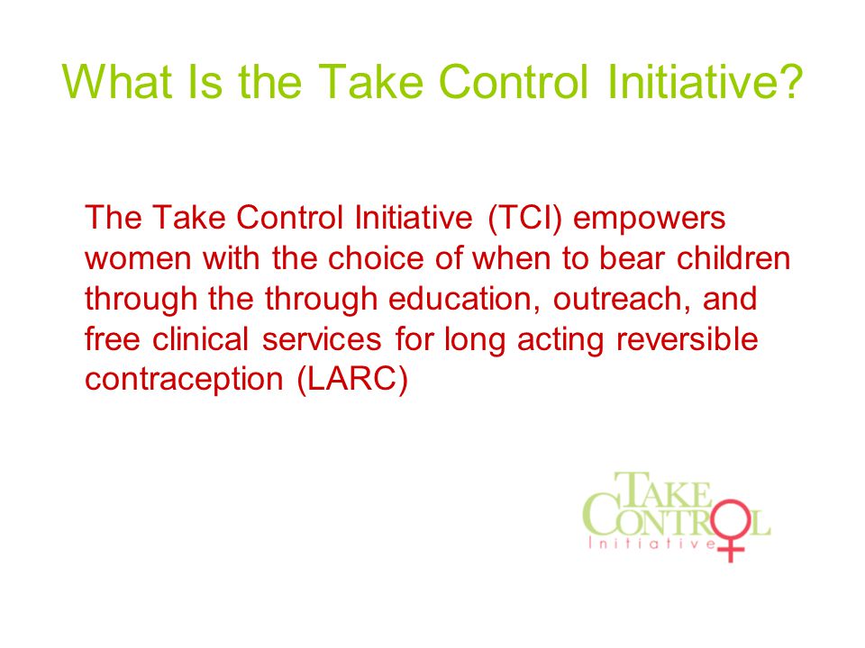 What Is the Take Control Initiative.
