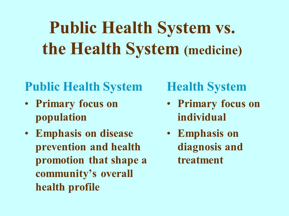 Public Health System vs.