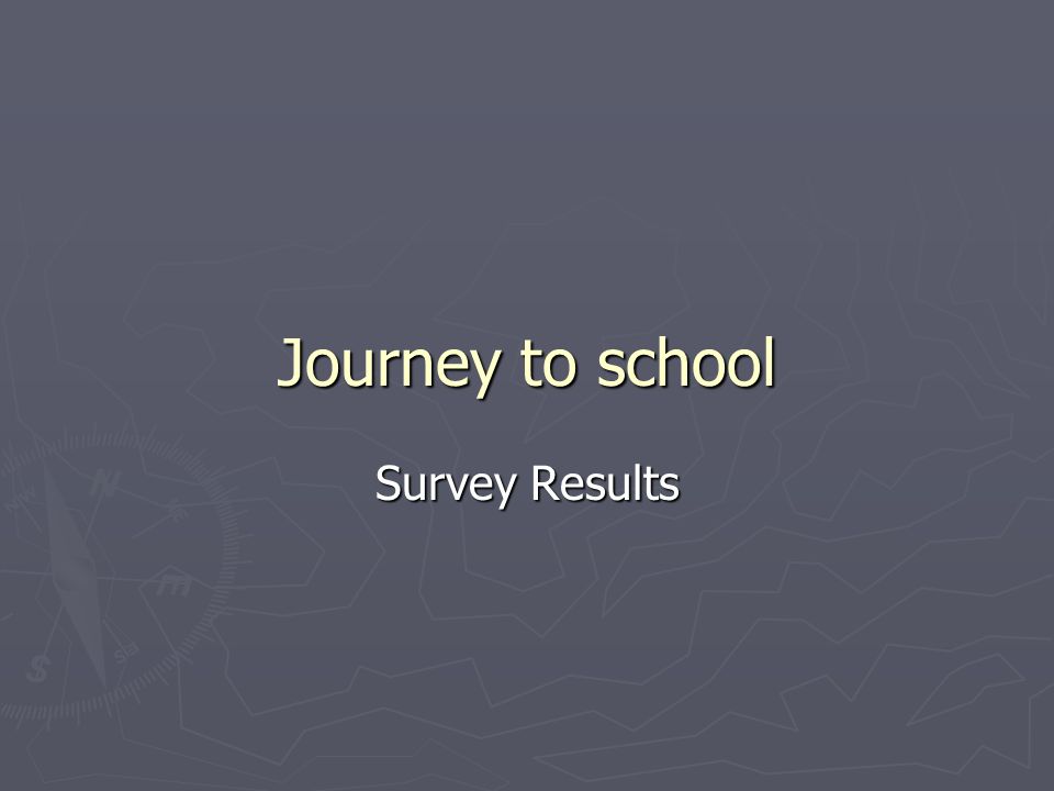 Journey to school Survey Results