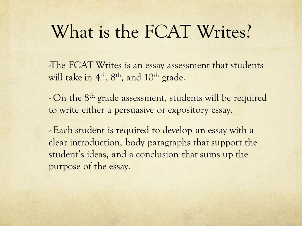 What is the FCAT Writes.