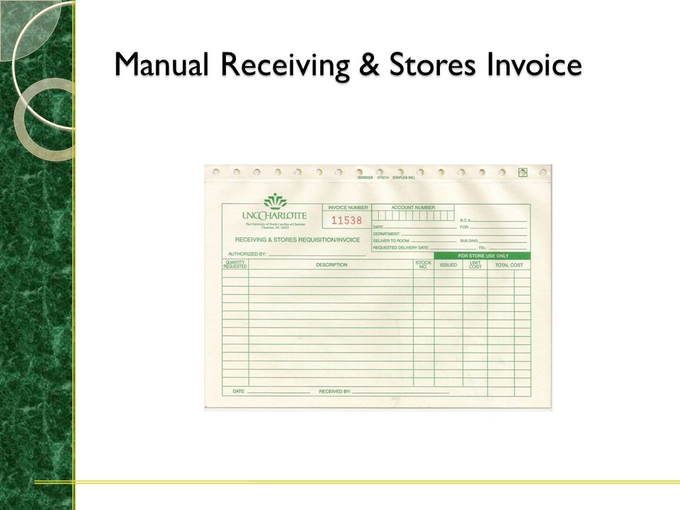 Stores Requisition Instructions Always provide the following information: 1.Fund / Account Number 2.Date Requested 3.For (Person receiving items) 4.Department 5.Deliver to Room 6.Building 7.Requested Delivery Date 8.Telephone Number 9.Quantity Requested 10.Description 11.Stock Number