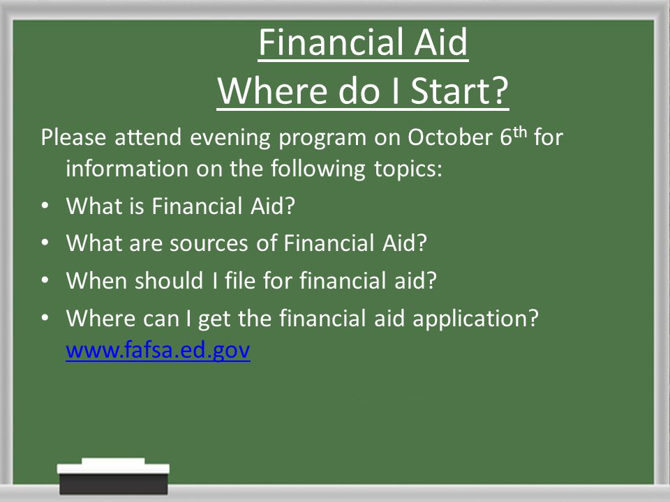 Financial Aid Where do I Start.