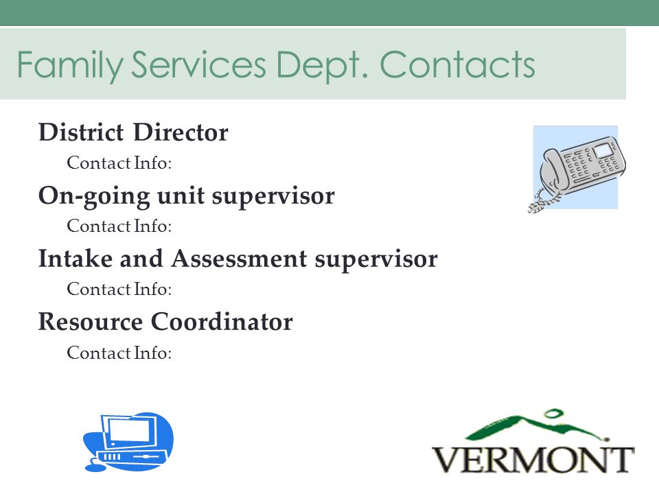 Family Services Dept.