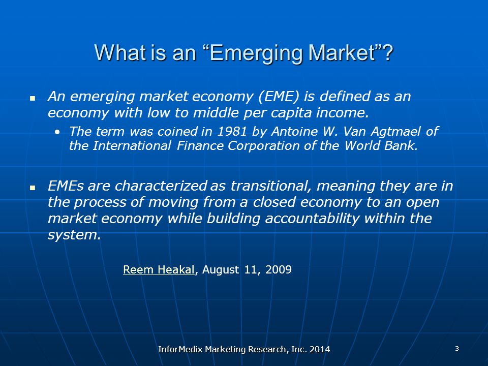 InforMedix Marketing Research, Inc Emerging Markets and the Role ...