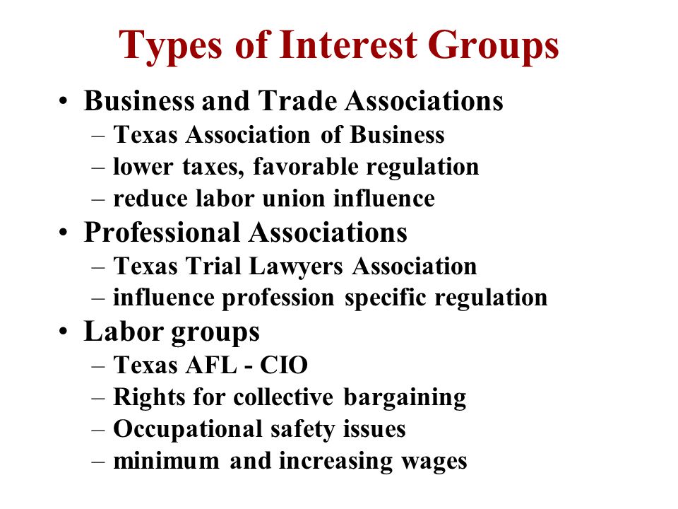 interest groups in texas