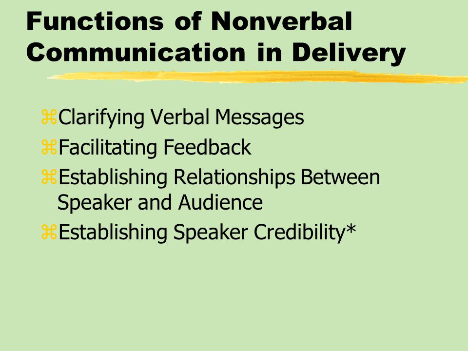 what are the functions of nonverbal communication