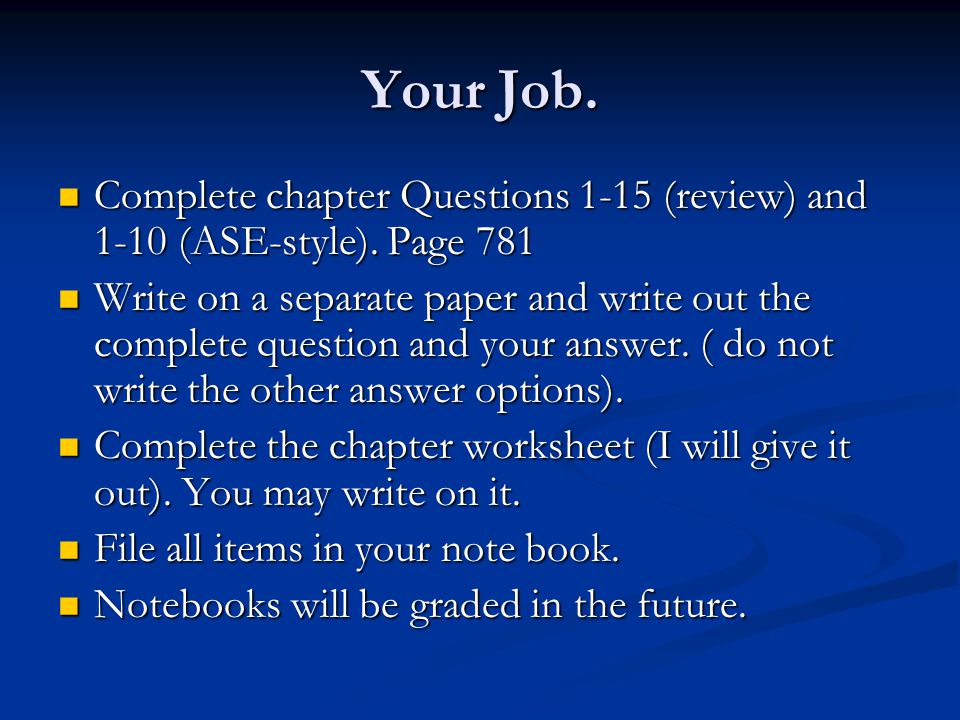ase style review questions chapter 4