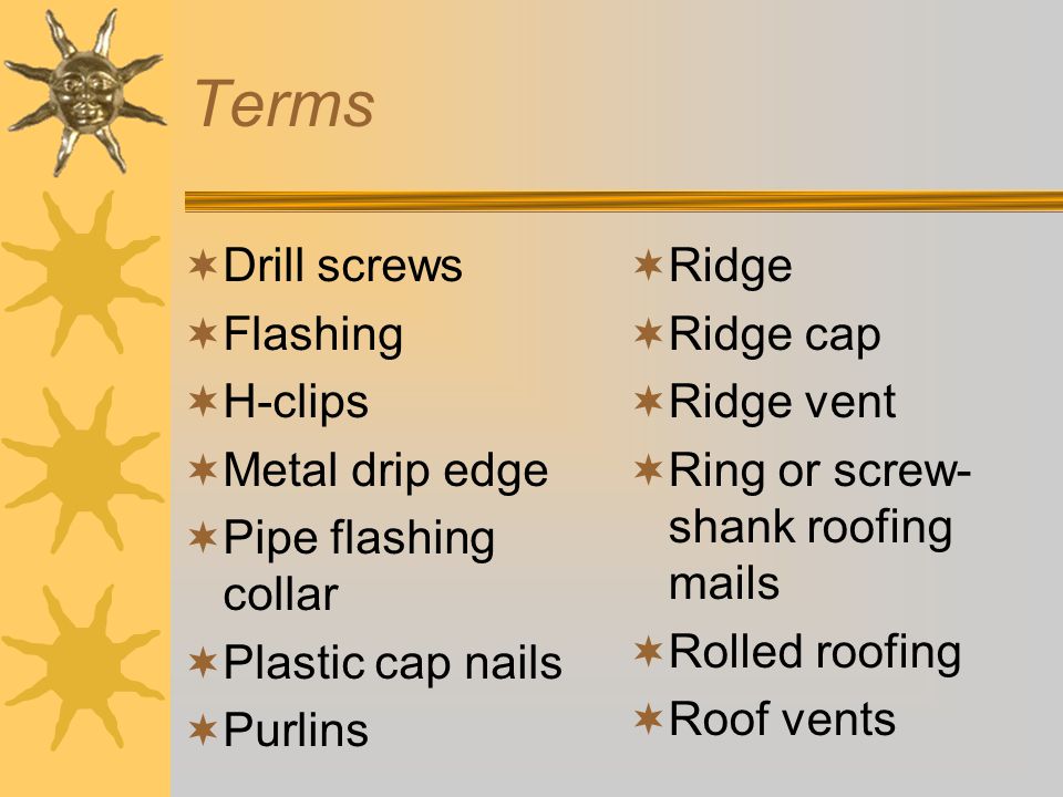Student Learning Objectives  Explain the application of asphalt and fiberglass roofing materials.