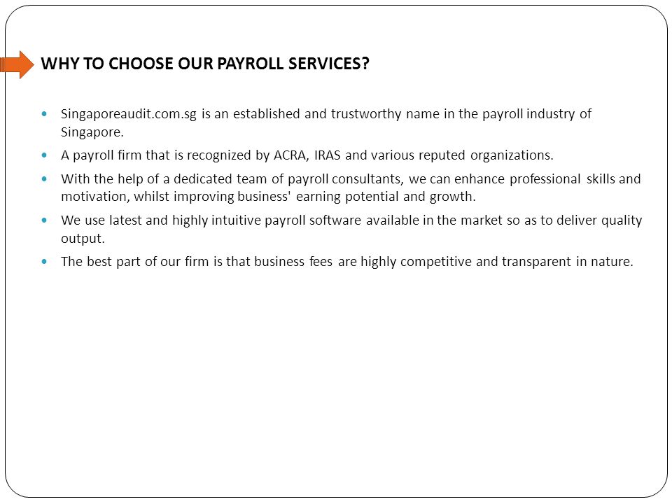WHY TO CHOOSE OUR PAYROLL SERVICES.