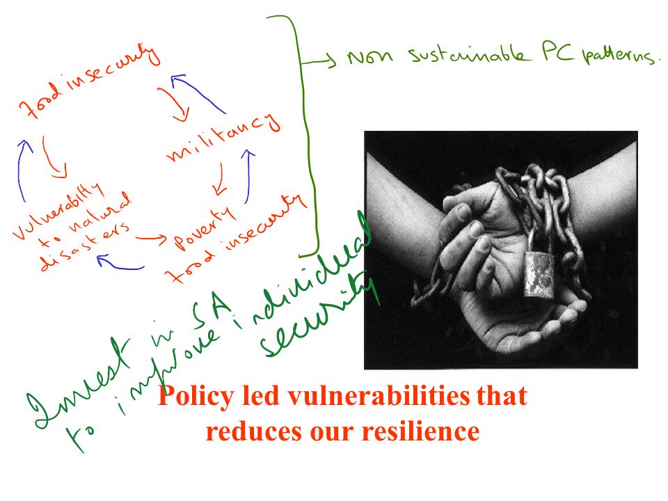Policy led vulnerabilities that reduces our resilience