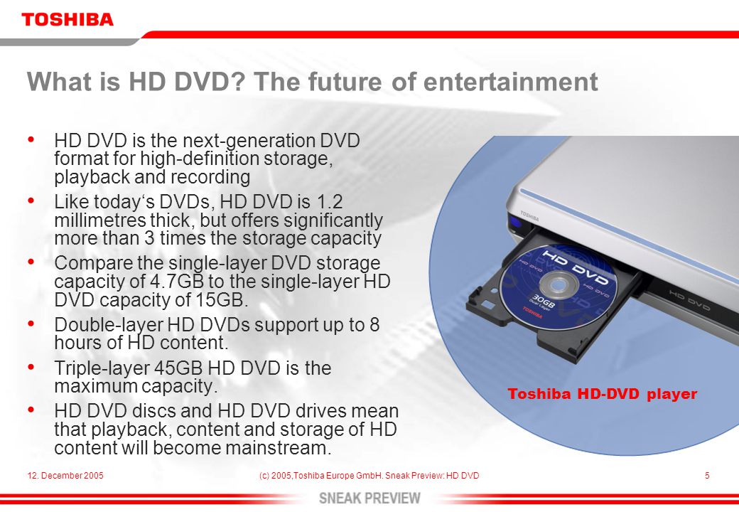 HD DVD the next-generation DVD standard - Coming Soon! - ppt download