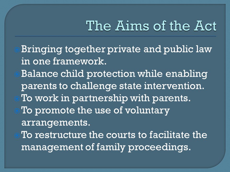  Bringing together private and public law in one framework.