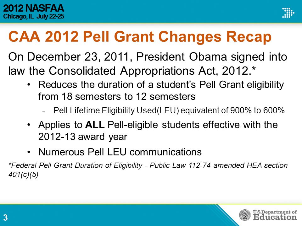 Pell Grant Eligibility Chart 2012