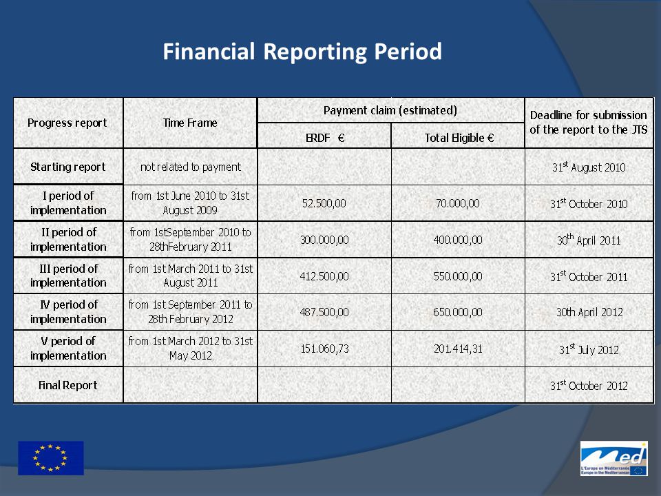 Financial Reporting Period