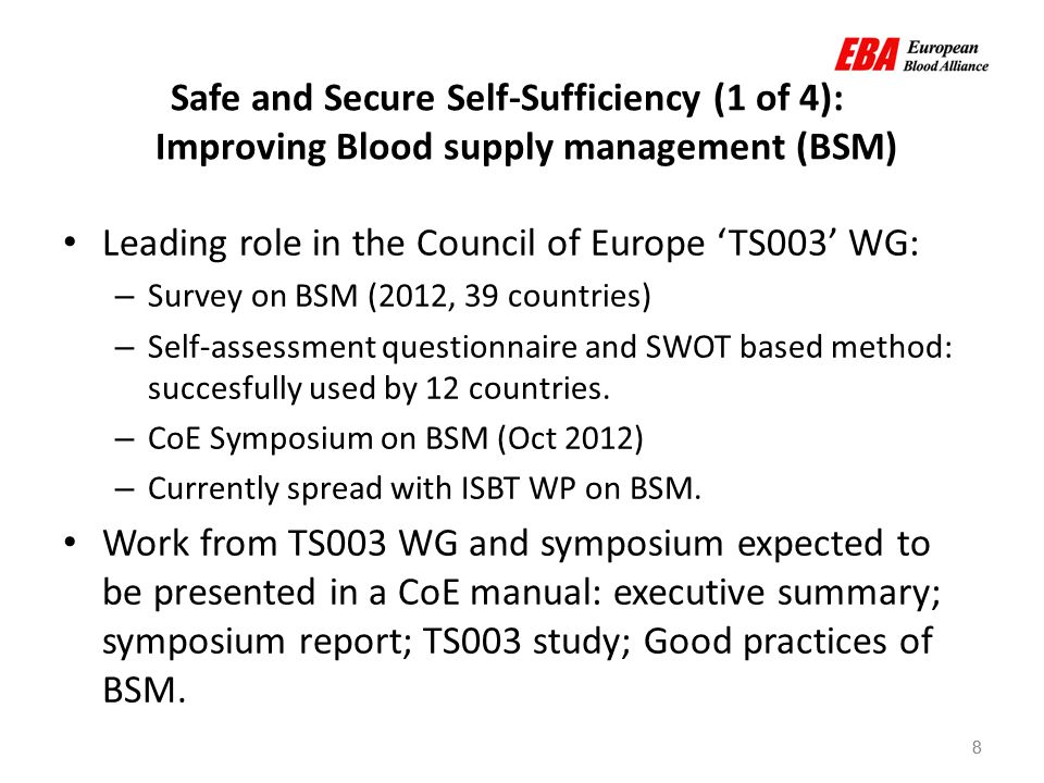 About EBA - European Blood Alliance