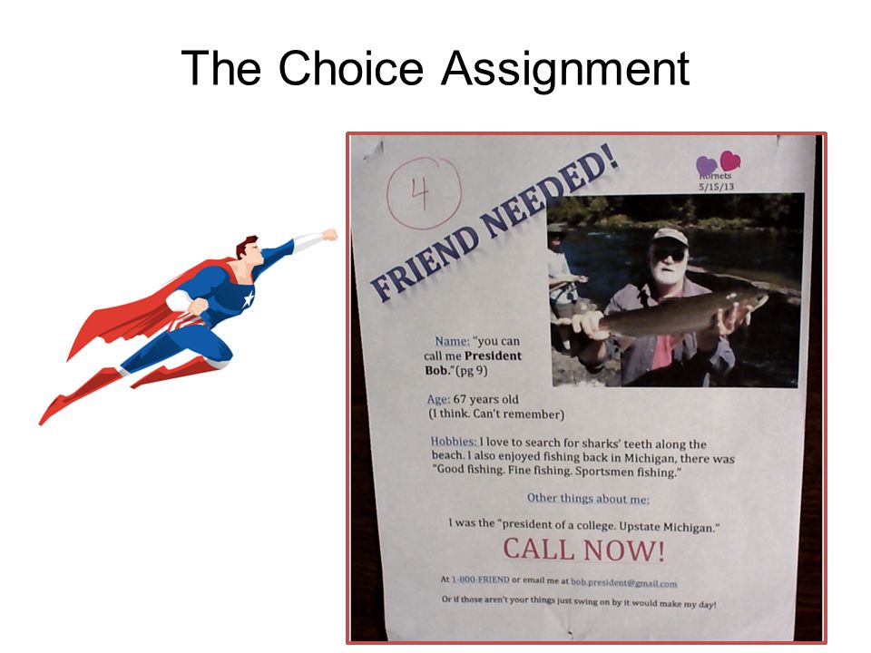 The Choice Assignment