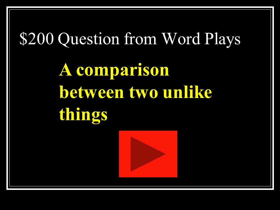 $100 Answer from Word Plays What is personification
