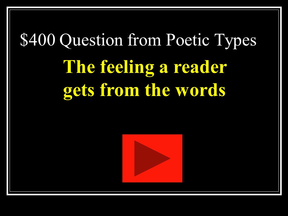 $300 Answer from Poetic Types What is a round character