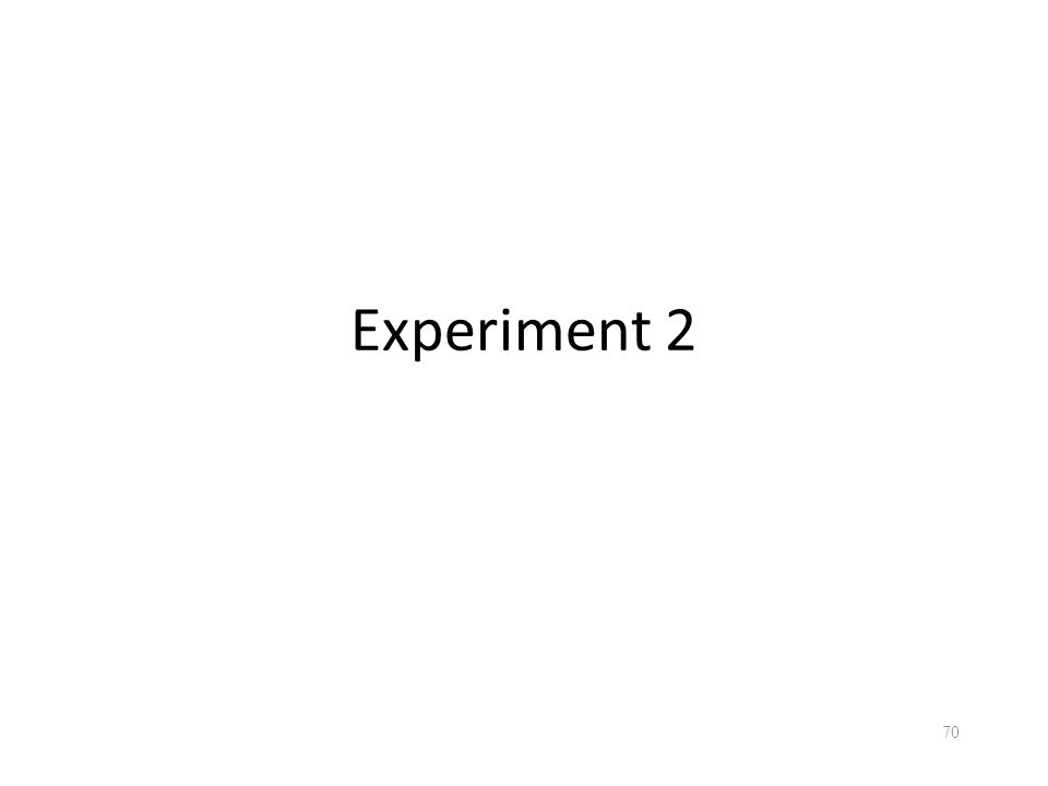 Experiment 2 70
