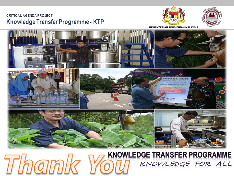 CRITICAL AGENDA PROJECT Knowledge Transfer Programme - KTP