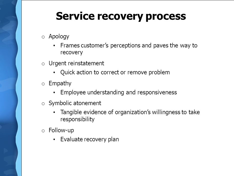the importance of service recovery chapter 10 hudson service recovery