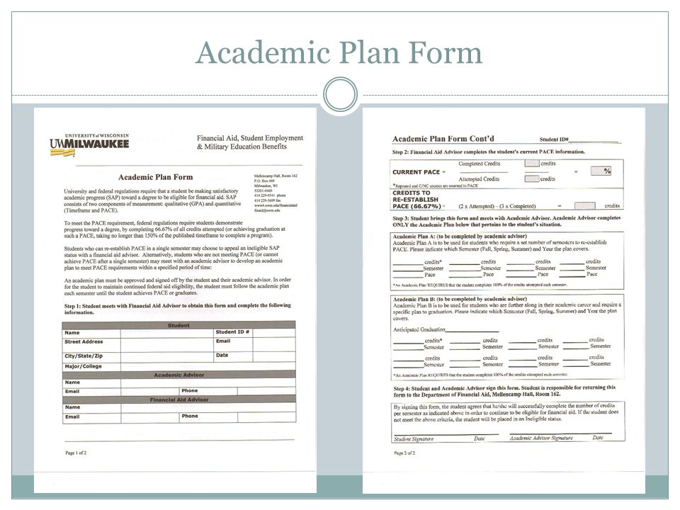 Academic Plan Form