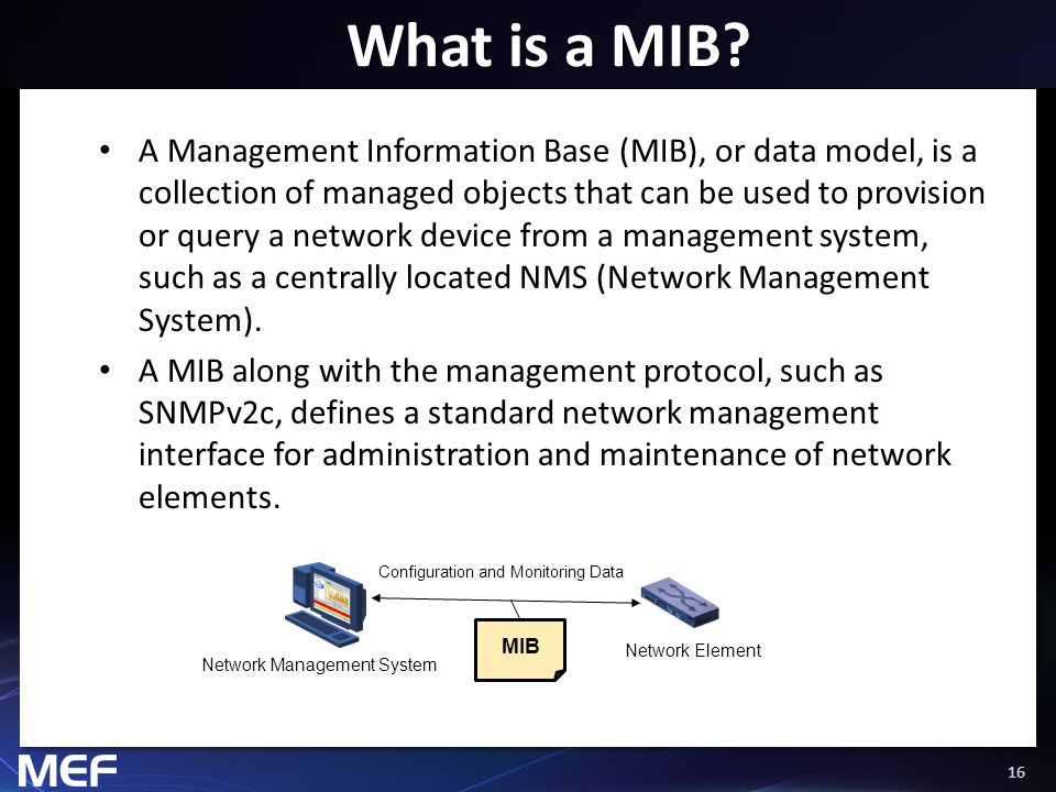 16 What is a MIB.