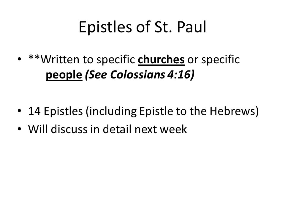 Epistles of St.