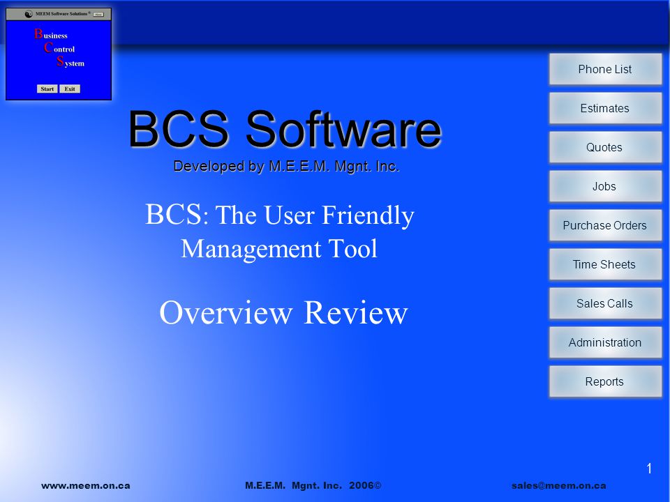 phone list estimates quotes jobs time sheets sales calls